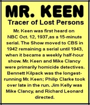 Mr. Keen, Tracer of Lost Persons cover art